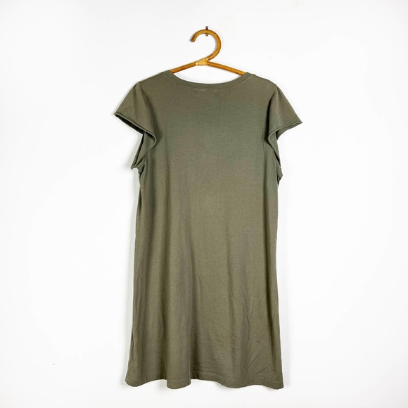 Michael Stars Los Angeles Sage Green Short Sleeve T-Shirt Dress Size Large - Picture 3 of 5